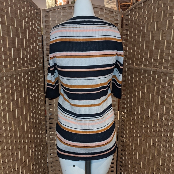 Lafayette 148 Striped Silk Blend Top Size Medium - Picture 2 of 8